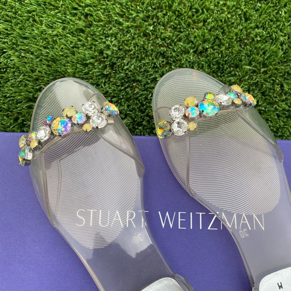Stuart Weitzman Clear Sandals With Rhinestones size 8 - Picture 6 of 6